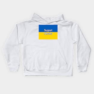 Pray Peace Save Ukraine Flag Kids Hoodie